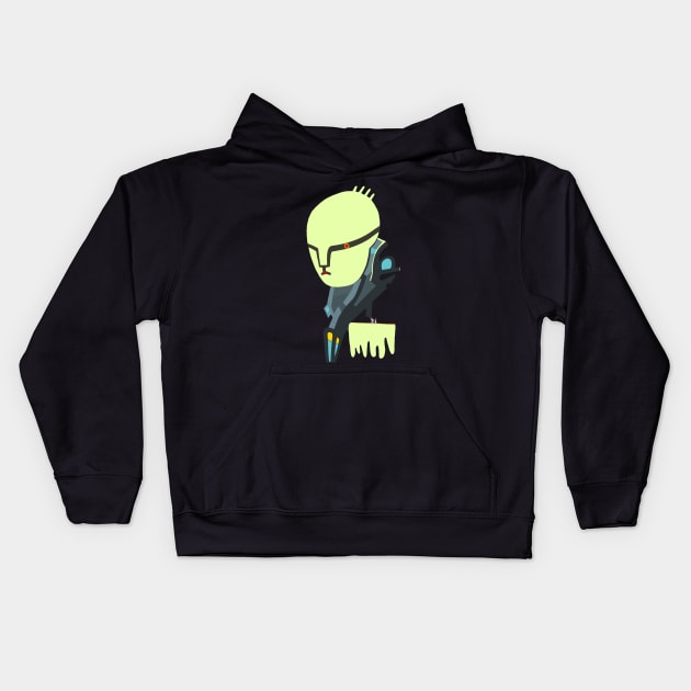 yellow head Kids Hoodie by vadimdream